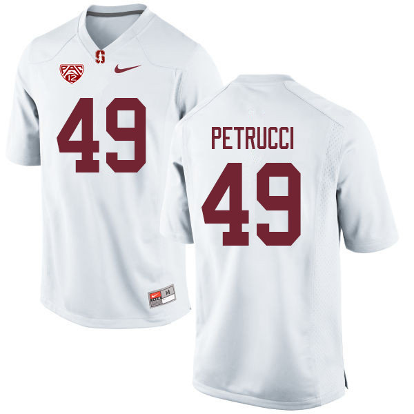 Men #49 Kyle Petrucci Stanford Cardinal College Football Jerseys Sale-White